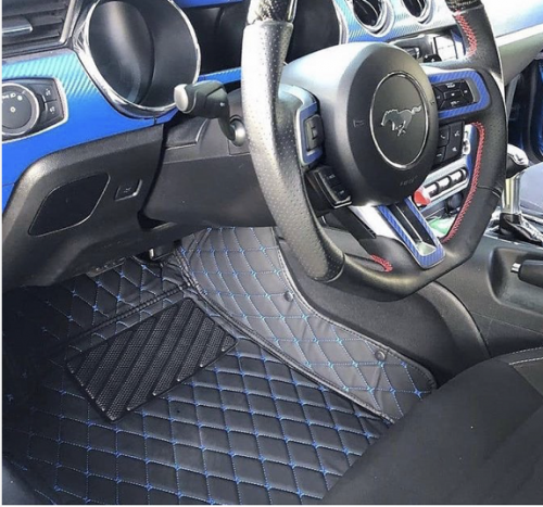 Black & Blue Diamond Autoo Car Mats Set photo review