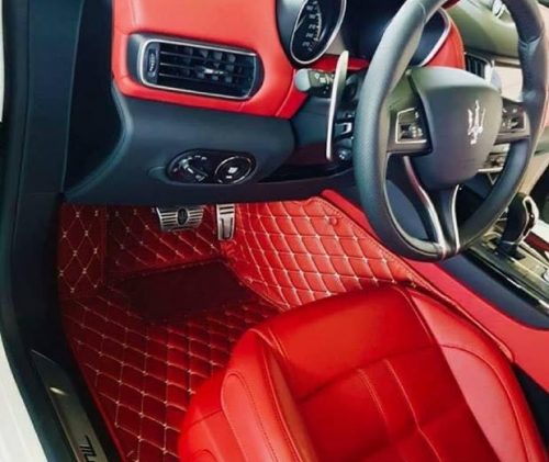 Red & White Diamond Autoo Car Mats Set photo review