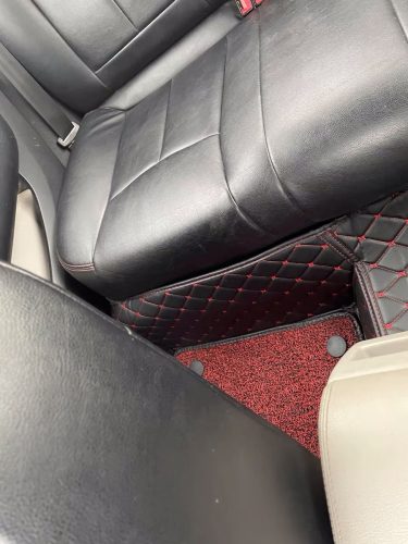 Black & Red Diamond Double Layer PVC Coil on Top Car Mats photo review