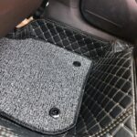 Black & Beige Diamond Double Layer PVC Coil on Top Car Mats photo review